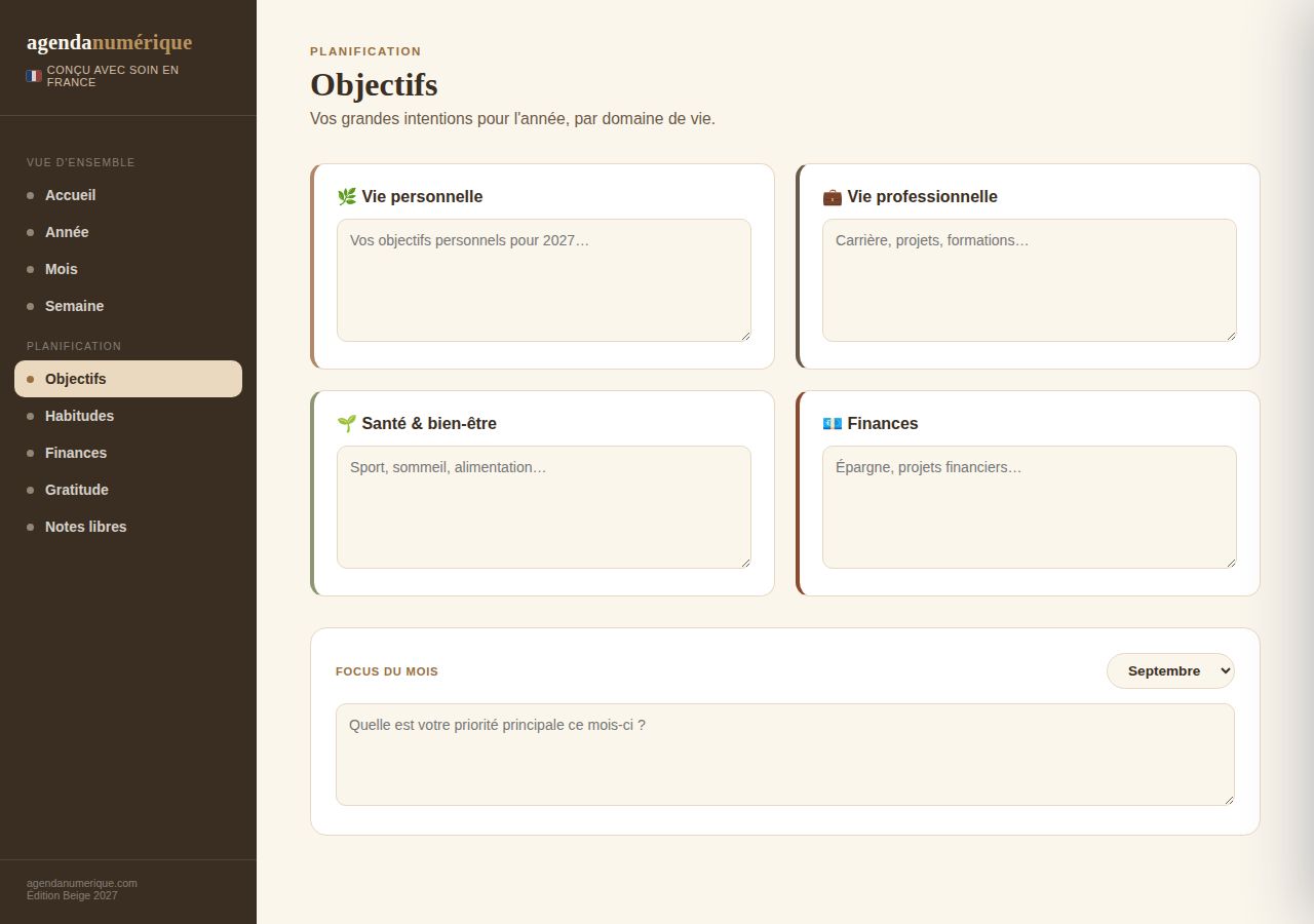 Vue Objectifs