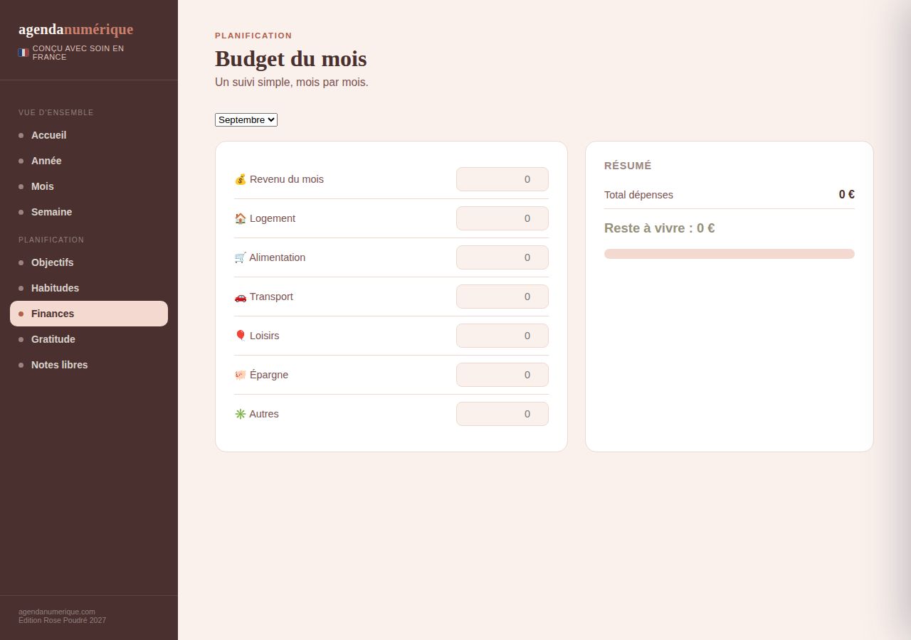 Vue Finances
