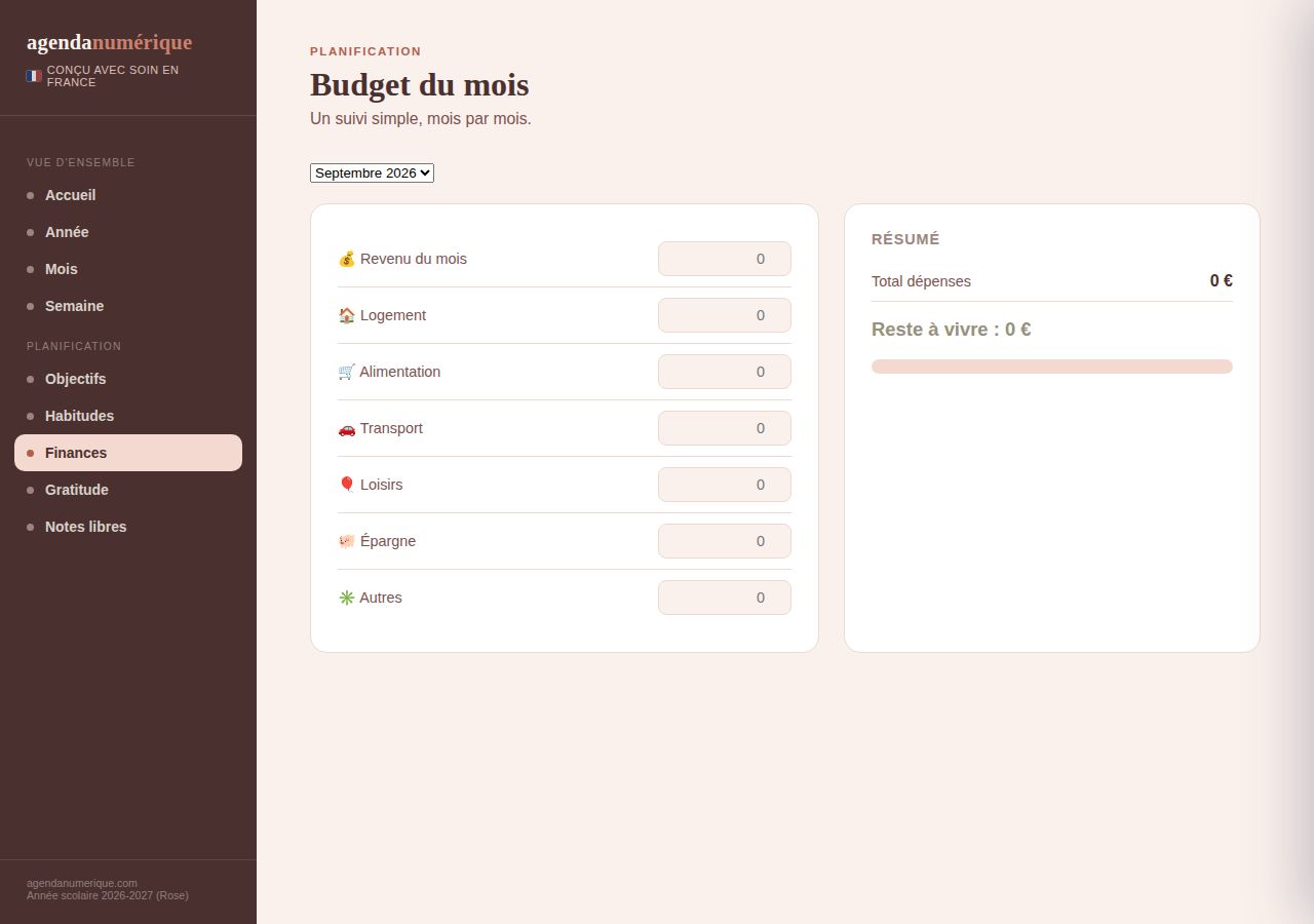 Vue Finances