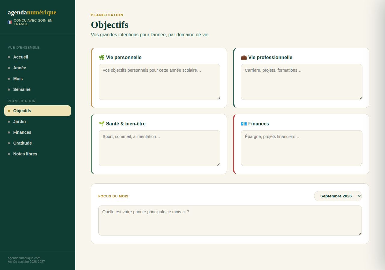Vue Objectifs